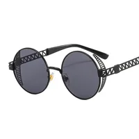 T22027 Punk Metal Mesh Decorative Modern Sunglasses Personality Trend Internet Celebrity Ins Retro Men's And Women's Sunglasses main image 3