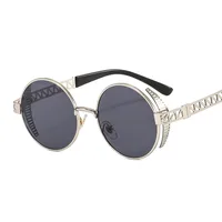 T22027 Punk Metal Mesh Decorative Modern Sunglasses Personality Trend Internet Celebrity Ins Retro Men's And Women's Sunglasses main image 5