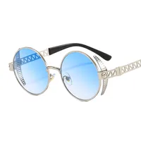 T22027 Punk Metal Mesh Decorative Modern Sunglasses Personality Trend Internet Celebrity Ins Retro Men's And Women's Sunglasses main image 6