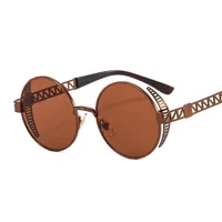 T22027 Punk Metal Mesh Decorative Modern Sunglasses Personality Trend Internet Celebrity Ins Retro Men's And Women's Sunglasses sku image 5
