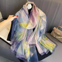 Superior Scarf Women's Summer Thin Sunscreen Scarf Large Shawl Long Scarf All-match Elegant Printing main image 1