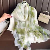 Superior Scarf Women's Summer Thin Sunscreen Scarf Large Shawl Long Scarf All-match Elegant Printing sku image 11