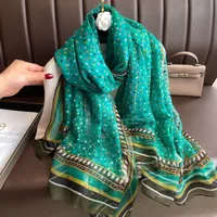 Superior Scarf Women's Summer Thin Sunscreen Scarf Large Shawl Long Scarf All-match Elegant Printing sku image 26