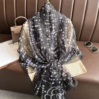 Superior Scarf Women's Summer Thin Sunscreen Scarf Large Shawl Long Scarf All-match Elegant Printing sku image 36