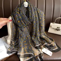 Superior Scarf Women's Summer Thin Sunscreen Scarf Large Shawl Long Scarf All-match Elegant Printing sku image 40