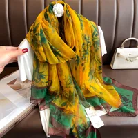 Superior Scarf Women's Summer Thin Sunscreen Scarf Large Shawl Long Scarf All-match Elegant Printing sku image 44