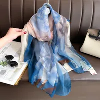 Superior Scarf Women's Summer Thin Sunscreen Scarf Large Shawl Long Scarf All-match Elegant Printing sku image 53