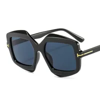 New Irregular T-shaped Sunglasses Color Men And Women INS Personalized Fashion Retro Modern Sunglasses 9096 main image 3