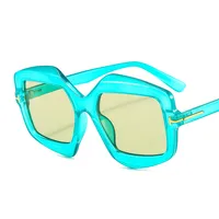 New Irregular T-shaped Sunglasses Color Men And Women INS Personalized Fashion Retro Modern Sunglasses 9096 main image 4