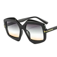 New Irregular T-shaped Sunglasses Color Men And Women INS Personalized Fashion Retro Modern Sunglasses 9096 sku image 2