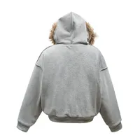Jiayiku Tide Brand  New Winter Fur Collar Fleece-lined Cotton-padded Jacket Coat American Retro Lamb Wool Warm Cotton-padded Jacket main image 3