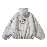 Jiayiku Tide Brand  Winter New Waste Earth Style American Street Dirty Dyed Rough Edge Old Thickened Warm Cotton-padded Jacket main image 3