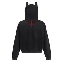 Jiayiku Men's  New American Street Hoodie Spring And Autumn Deviruchi Ear Washed Cardigan Zipper Sweater main image 2
