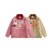 Jiayi Library Men's  New Winter Warm Cotton Coat American Vintage Washed Printed Couple's Cotton Coat Jacket main image 5
