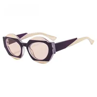Outu Original Design Color Matching Geometric Sunglasses 4394 Men's Fashion Personality Gorgeous Sunglasses Plain Glasses main image 3