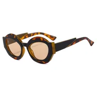 Outu Original Design Color Matching Geometric Sunglasses 4394 Men's Fashion Personality Gorgeous Sunglasses Plain Glasses sku image 3