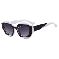 Outu Original Design Color Matching Geometric Sunglasses 4394 Men's Fashion Personality Gorgeous Sunglasses Plain Glasses sku image 5