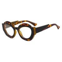 Outu Original Design Color Matching Geometric Sunglasses 4394 Men's Fashion Personality Gorgeous Sunglasses Plain Glasses sku image 9