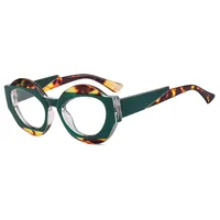 Outu Original Design Color Matching Geometric Sunglasses 4394 Men's Fashion Personality Gorgeous Sunglasses Plain Glasses sku image 10