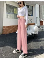 Ice Silk Wide-Leg Pants For Women  Spring And Summer Thin Slimming Loose Dose Breathable Small Straight Casual Floor Pants main image 3