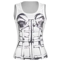 A706TP Europe And The United States   Spring New Sleeveless Vest Female Bone Printing Street Hot Girl Fashion All-match main image 5