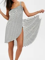 Wish   Explosions Sexy Beach Dress Wrap Dress Vacation Dress Striped Strap Dress main image 4
