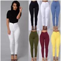 0298  Wish  Thin Stretch Candy Color Slim Casual Pants Cow main image 1