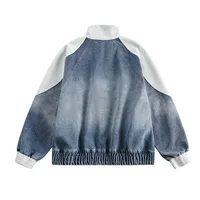 Jiayiku Tide Brand  New American Retro Washing Water Denim Jacket Men's Motorcycle Wind Corduroy Stitching Jacket main image 4
