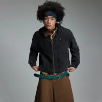 Jiayiku Fashion Brand  New American Heavy Wash Denim Jacket Men's And Women's Retro High-end Hooded Jacket main image 3