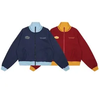 Jiayiku Fashion Brand  Autumn New American Retro Embroidered Contrast Color Stitching Baseball Suit Jacket Short Jacket main image 5