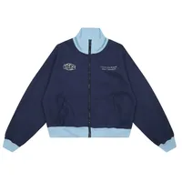Jiayiku Fashion Brand  Autumn New American Retro Embroidered Contrast Color Stitching Baseball Suit Jacket Short Jacket sku image 4