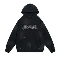 Jiayiku Men's  Waste Earth Style American-style Washed Heavy Hoodie Autumn And Winter New Cloth Embroidered Hooded Sweater main image 2