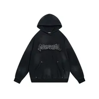 Jiayiku Men's  Waste Earth Style American-style Washed Heavy Hoodie Autumn And Winter New Cloth Embroidered Hooded Sweater sku image 5