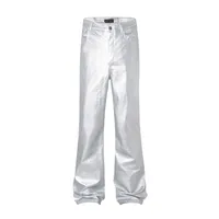 Jiayiku Fashion Brand  Autumn New High Street American Motorcycle Leather Pants Micro-la Niche Crocodile Pattern Wide-leg Pants main image 4