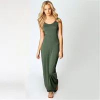 Vacation Foreign Trade Solid Color Sexy One-Step Vest Long Dress Fashion Dress Summer Wear Slimming Outdoor Hip Skirt main image 4