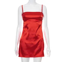 Wish Explosions Foreign Trade Women's Summer New Sling Backless Strap Elegant High Split Sexy  Dress sku image 6