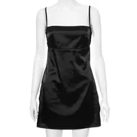 Wish Explosions Foreign Trade Women's Summer New Sling Backless Strap Elegant High Split Sexy  Dress sku image 9