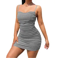 Spring And Summer  Sexy Party Nightclub Hip Skirt Elegant Lady Wrinkled Dress main image 5