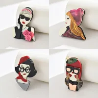 Cute Vacation Simple Style Portrait Acrylic Women's Brooches main image 1