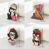 Cute Vacation Simple Style Portrait Acrylic Women's Brooches main image 2
