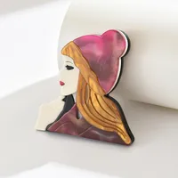 Cute Vacation Simple Style Portrait Acrylic Women's Brooches sku image 4