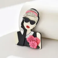 Cute Vacation Simple Style Portrait Acrylic Women's Brooches main image 4