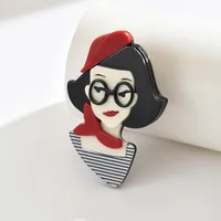 Cute Vacation Simple Style Portrait Acrylic Women's Brooches main image 6