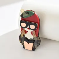 Cute Vacation Simple Style Portrait Acrylic Women's Brooches sku image 2