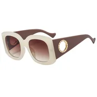 Large Frame  Men's And Women's All-match Fashion Sunglasses 9579 Ring Diamond  Sunglasses main image 4