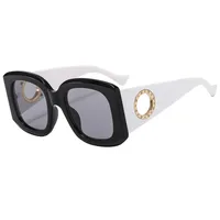 Large Frame  Men's And Women's All-match Fashion Sunglasses 9579 Ring Diamond  Sunglasses main image 6