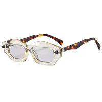 Textured Personalized Sunglasses Men And Women's All-match Fashion Casual Sunglasses   Modern Glasses 3954 sku image 3