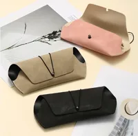 Factory Wholesale High Color Value Lanyard Single Nail Soft Bag Sunglasses Box Fashion PU Portable Storage Glasses Box main image 1