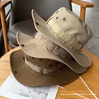 New Outdoor Embroidered Fisherman Hat Men's And Women's Camping Mountaineering Sunshade Hat Fishing Sunscreen Western Cowboy Hat Series main image 1