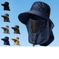Fisherman Hat Men's Summer Outdoor Travel Sunshade Hat Anti-ultraviolet Fishing Face-shading Sunscreen Hat Big Cornice Sun Hat main image 1